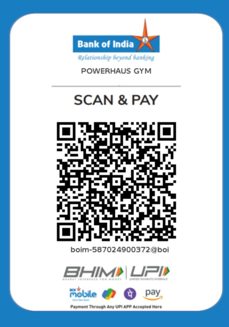 Power Haus Gym UPI QR — Scan & Pay